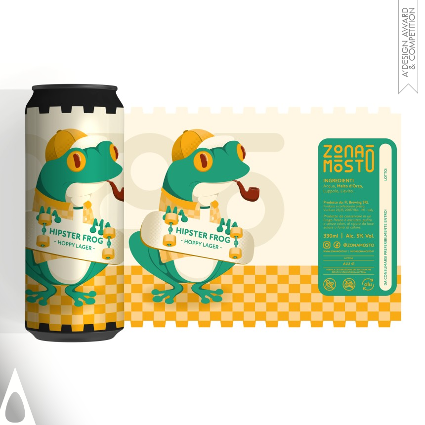 Emanuele Grittini's Zona Mosto Labels for Beer Cans