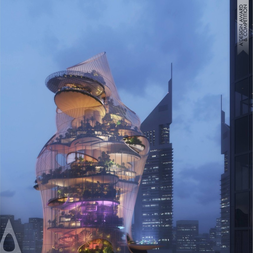 Bronze Architecture, Building and Structure Design Award Winner 2022 Aera Vertical Resort Concept 