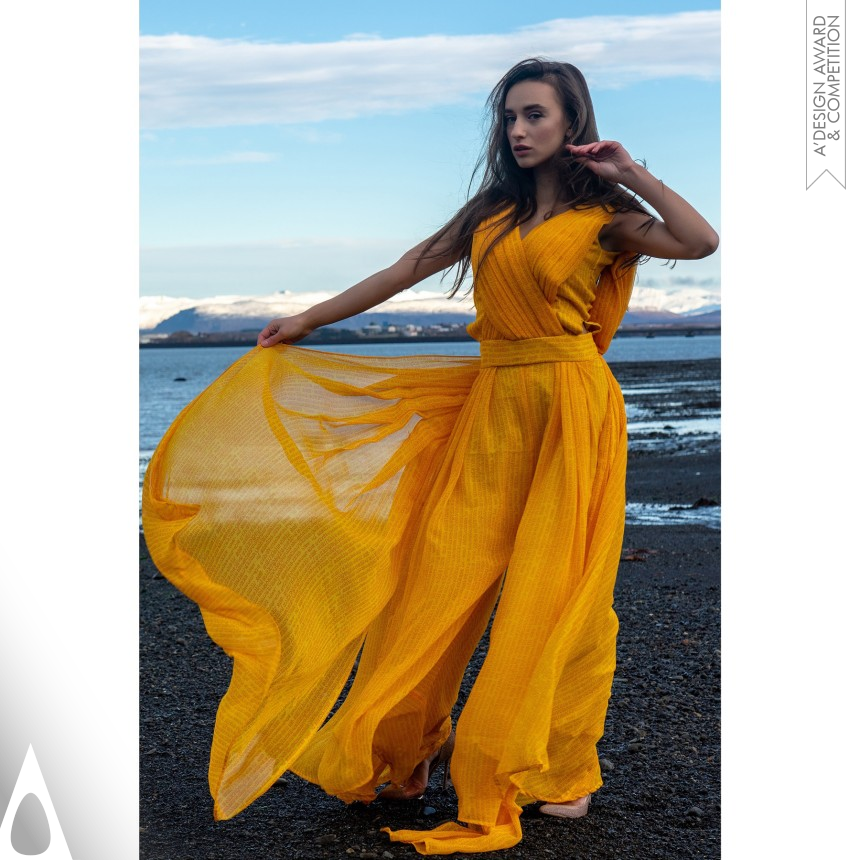 Ethnic Yellow Fusion Jumper - Bronze Fashion, Apparel and Garment Design Award Winner