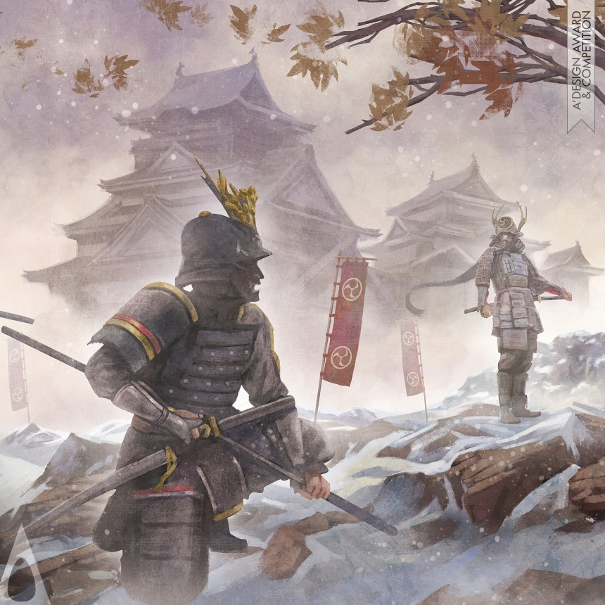 Chun Hay Au-Yeung's Five Samurai Digital Mural Painting