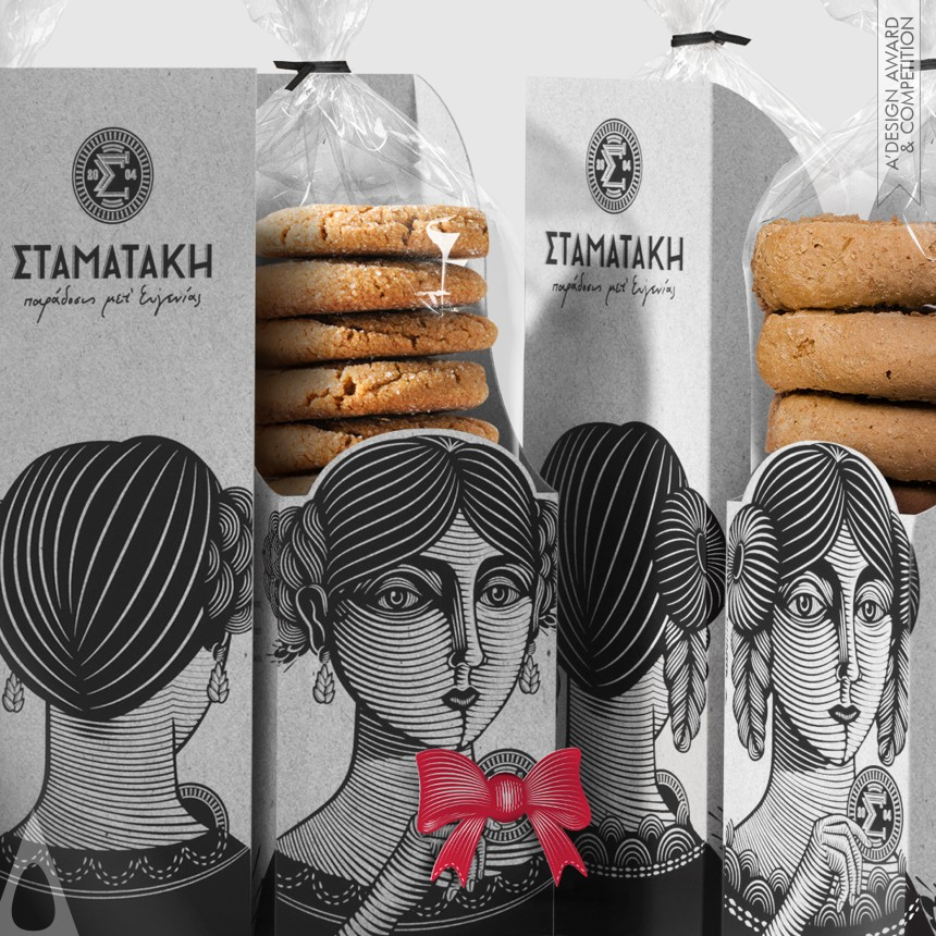 Golden Packaging Design Award Winner 2023 Stamatakis Bakery Rebranding 