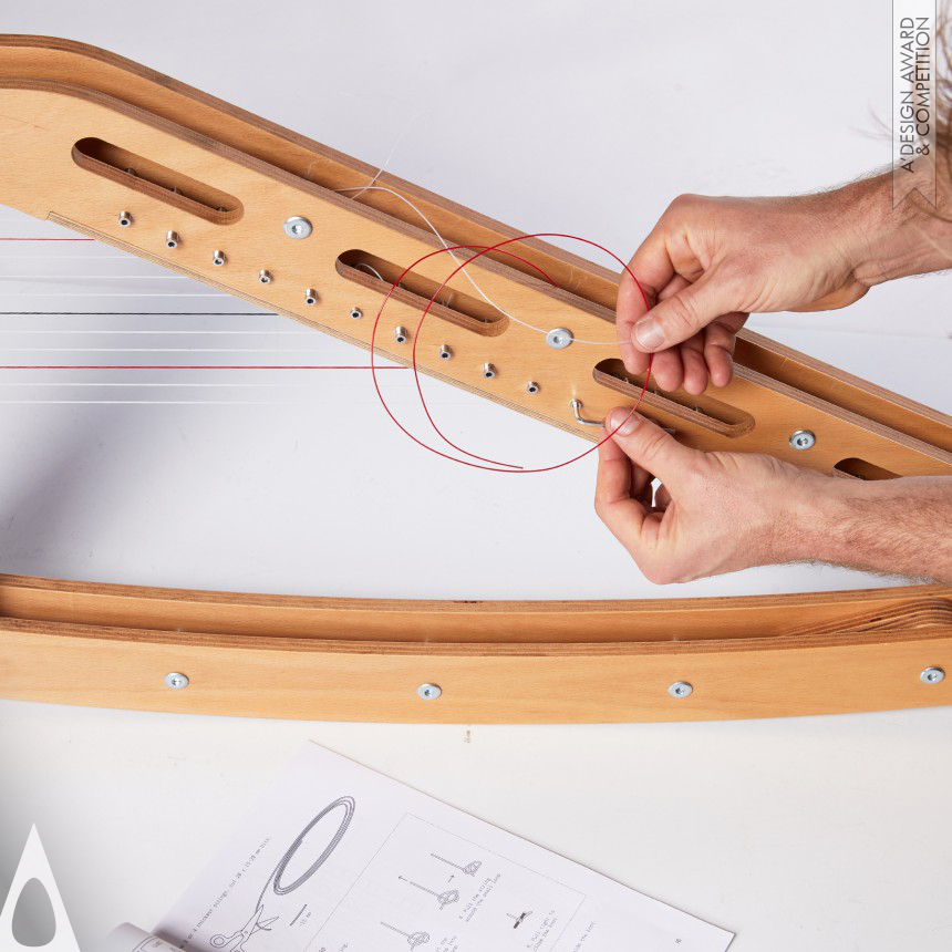 Silver Musical Instruments Design Award Winner 2023 Harp E Electro Acoustic Harp 