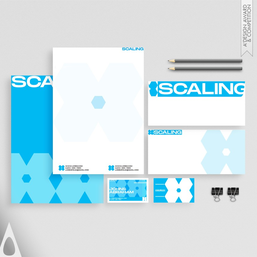 Iron Graphics, Illustration and Visual Communication Design Award Winner 2023 Scaling Inc Brand Identity  