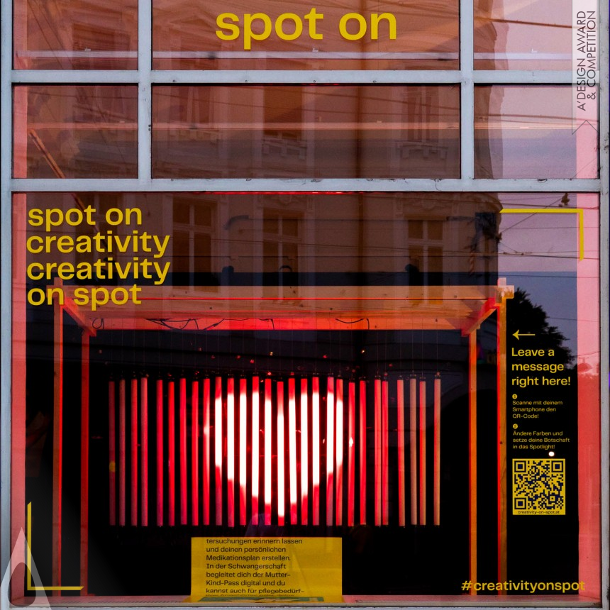 Golden Installation Design Award Winner 2023 Spot On Interactive Light Installation 