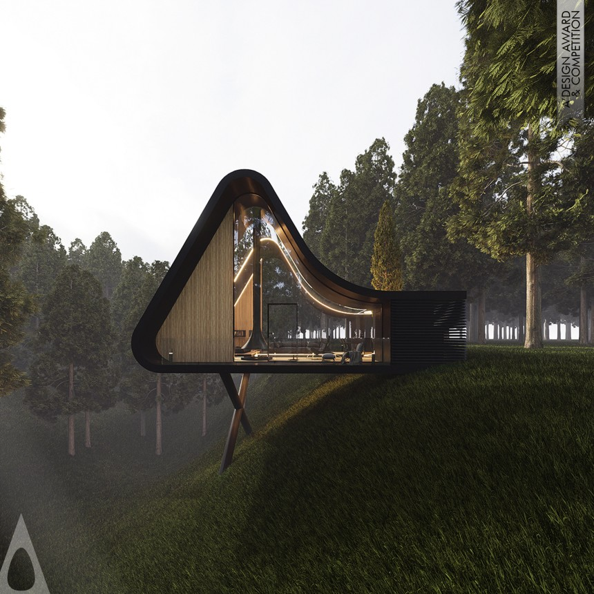 Bronze Architecture, Building and Structure Design Award Winner 2023 Mountain Cabin Architectural Design 