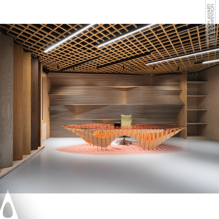 Silver Interior Space and Exhibition Design Award Winner 2023 Flava Plywood and Veneer Showroom 