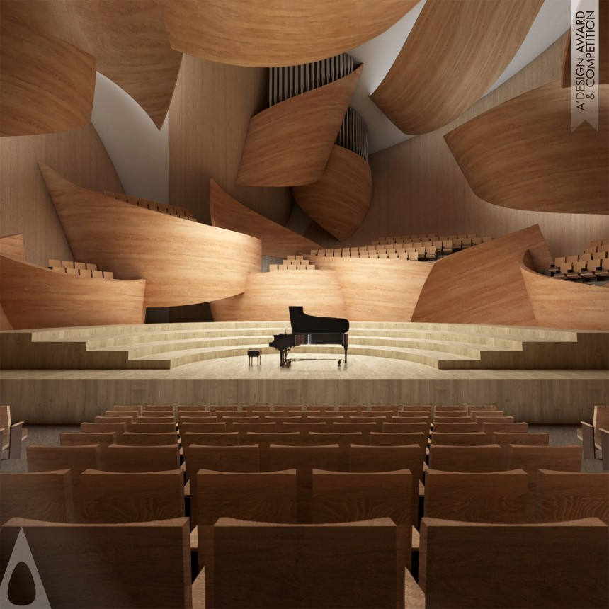 Golden Architecture, Building and Structure Design Award Winner 2023 Tension Instrument Concert Hall 