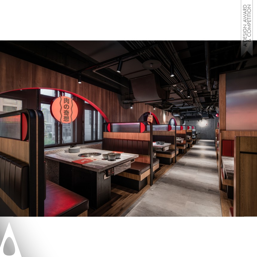 Silver Interior Space and Exhibition Design Award Winner 2023 Meat Festival Restaurant 