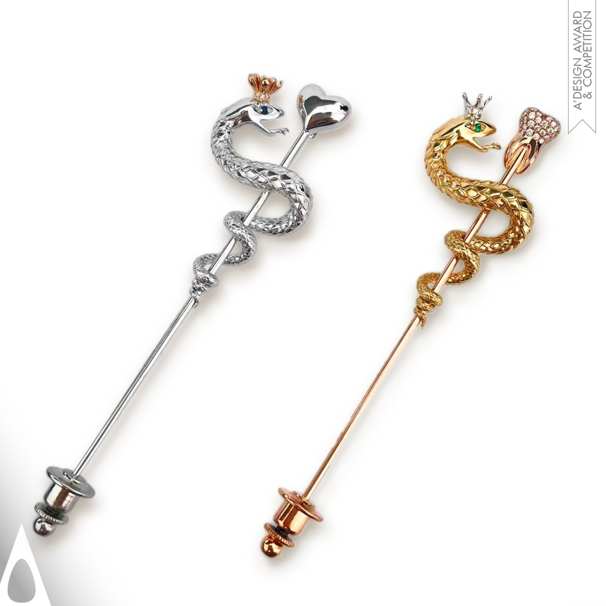 Rod of Asclepius - Bronze Jewelry Design Award Winner