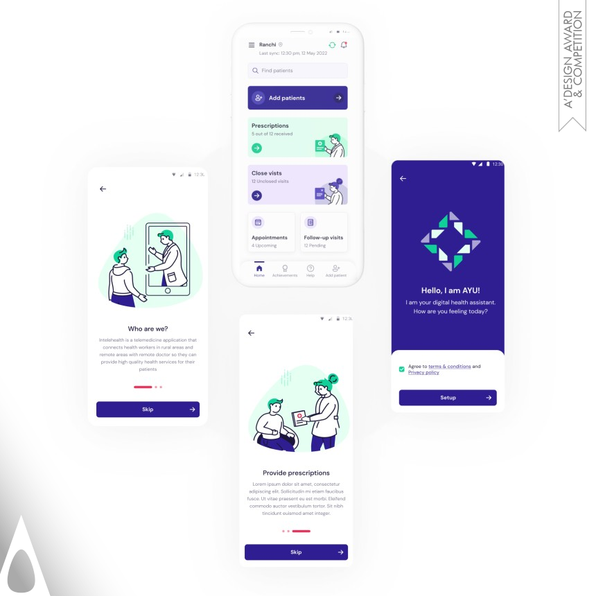 Bronze Interface, Interaction and User Experience Design Award Winner 2023 Intelehealth Mobile Web Application 