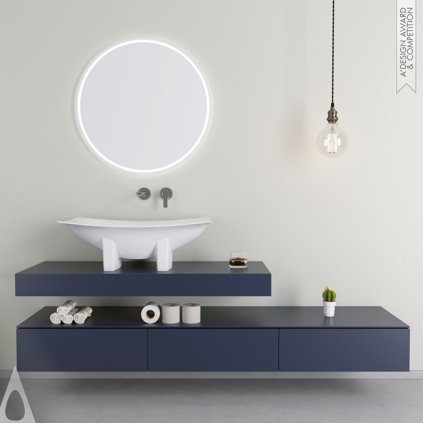 Iron Bathroom Furniture and Sanitary Ware Design Award Winner 2023 Serel Magic Countertop Washbasin 