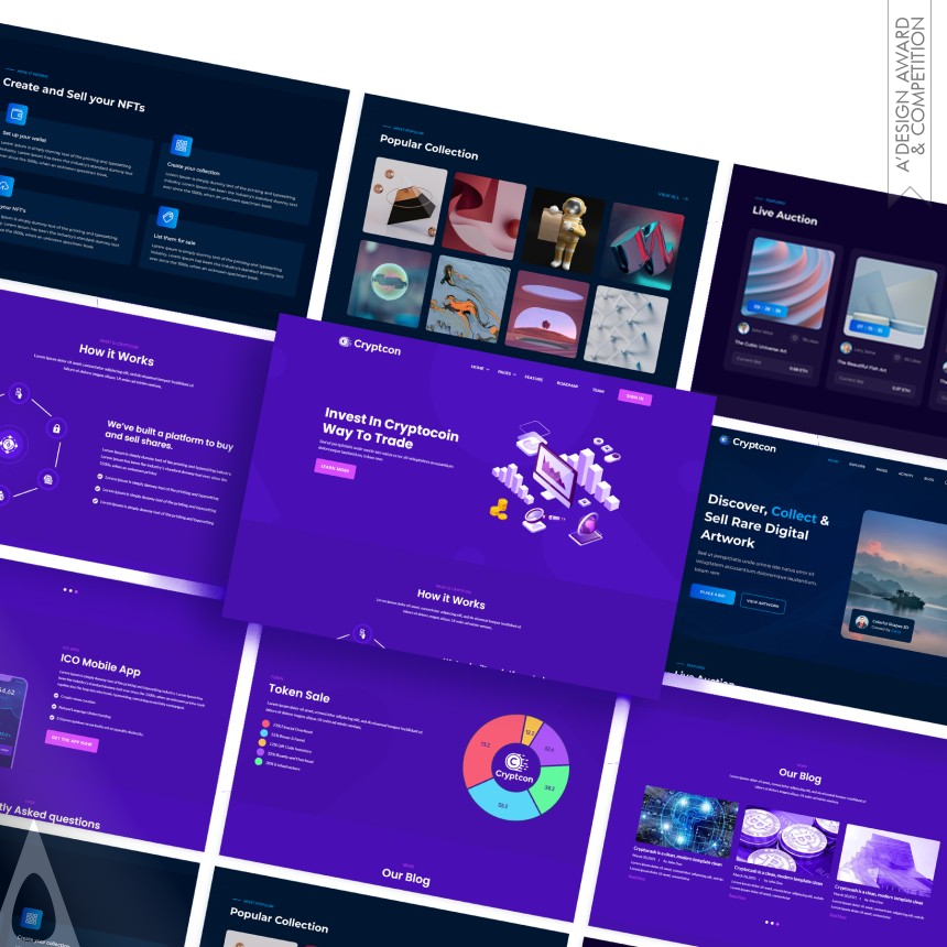 Silver Website and Web Design Award Winner 2023 Cryptcon HTML Template 