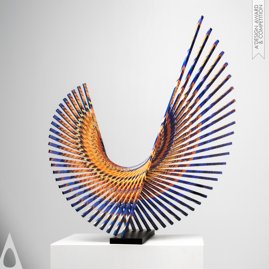 Silver Fine Arts and Art Installation Design Award Winner 2023 Blue Phoenix Sculpture 