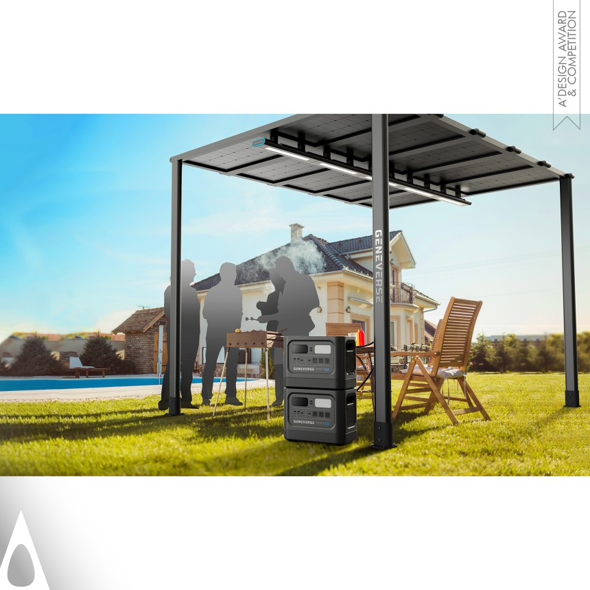 Wei Bai, Jiajin He and Xiaowei Yin's Gev Solar Generator S1 Modular Photovoltaic Sunshade