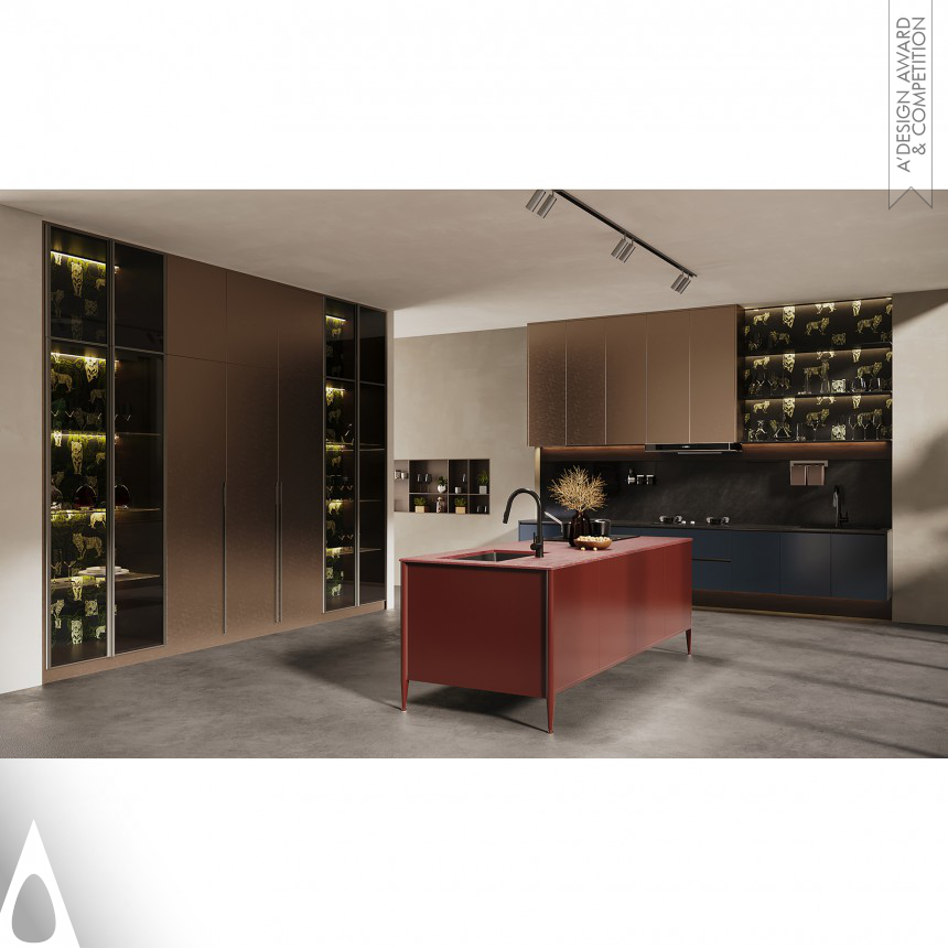 Silver Kitchen Furniture, Equipment and Fixtures Design Award Winner 2023 HD Tiger Luxury Cabinet 