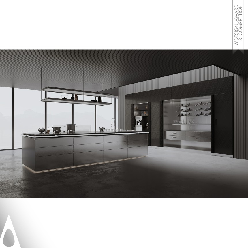 Yuanhua He, Yunchang Lu and Lini Lin's HD Mengyin Black Golden Kitchen Cabinet