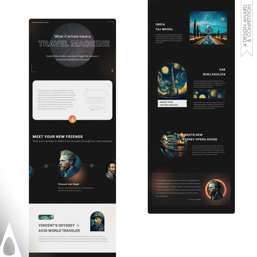 Bronze Website and Web Design Award Winner 2023 Timeless Creativity Web Design 