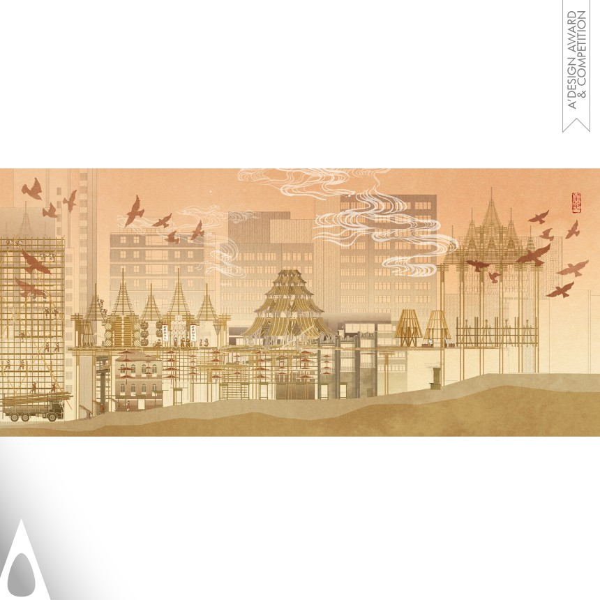 Wing Sze Wincy Kung's Bamboo Craft Festival Architectural Narrative Illustration