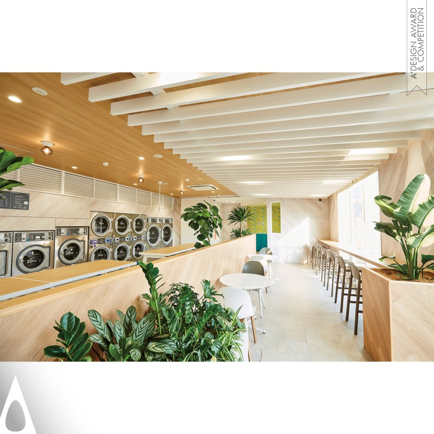 Bronze Interior Space and Exhibition Design Award Winner 2023 Wash Base 718 Cafe and Laundromat 