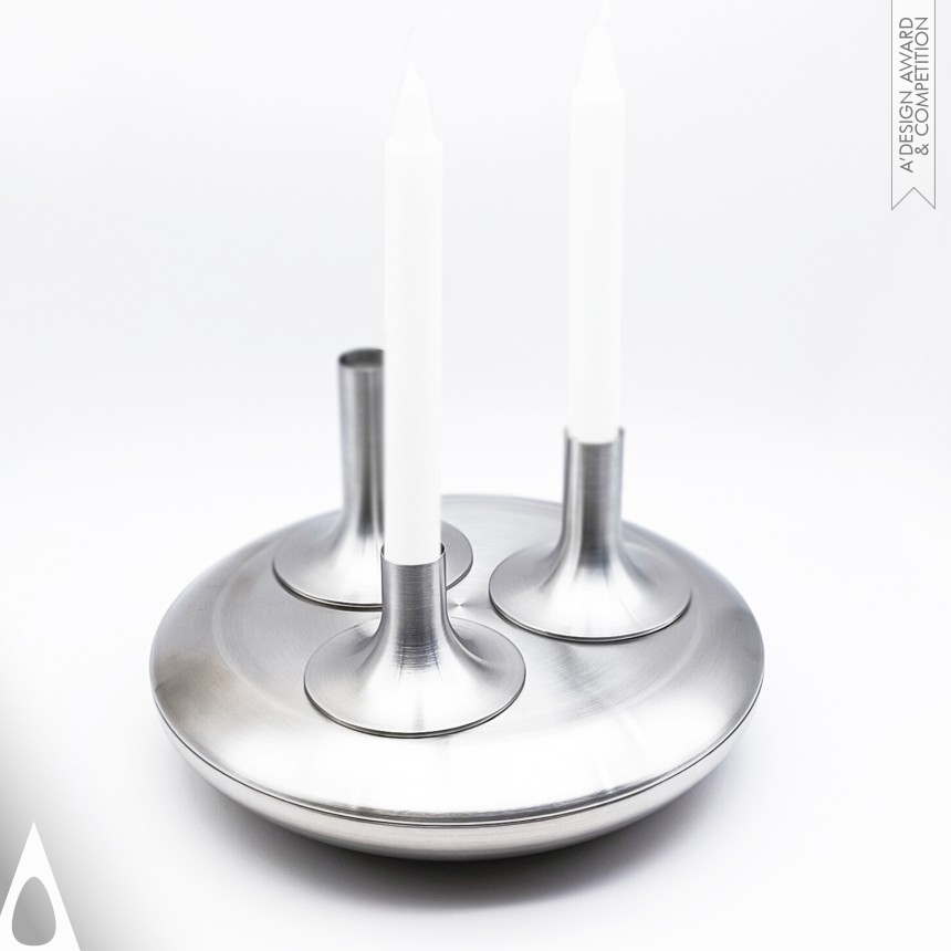 Iron Homeware Design Award Winner 2023 Utospace Stainless Steel Candleholder Set 