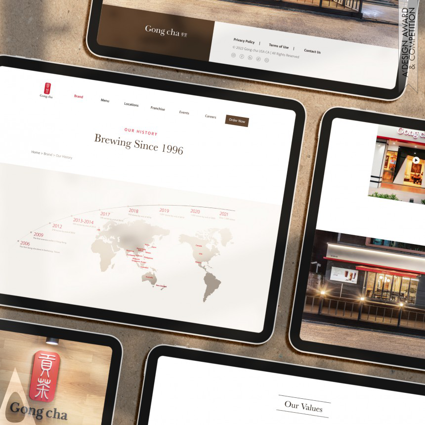 Gong Cha CA Franchise Llc's Brewing Happiness Responsive Website
