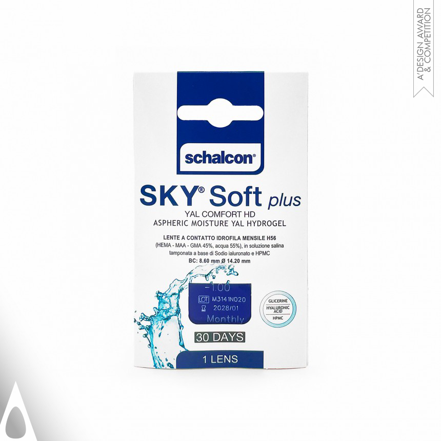 Silver Sustainable Products, Projects and Green Design Award Winner 2024 Sky Soft Plus Yal Comfort Hd Contact Lens Packaging 