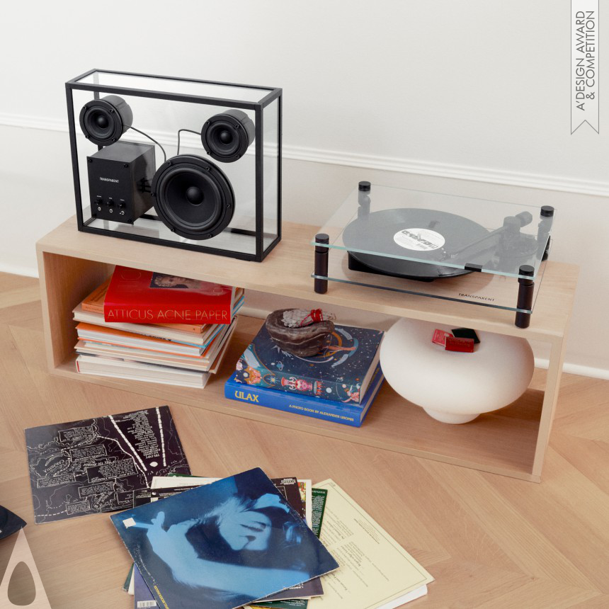 Per Brickstad's Transparent Turntable Wireless Vinyl Record Player