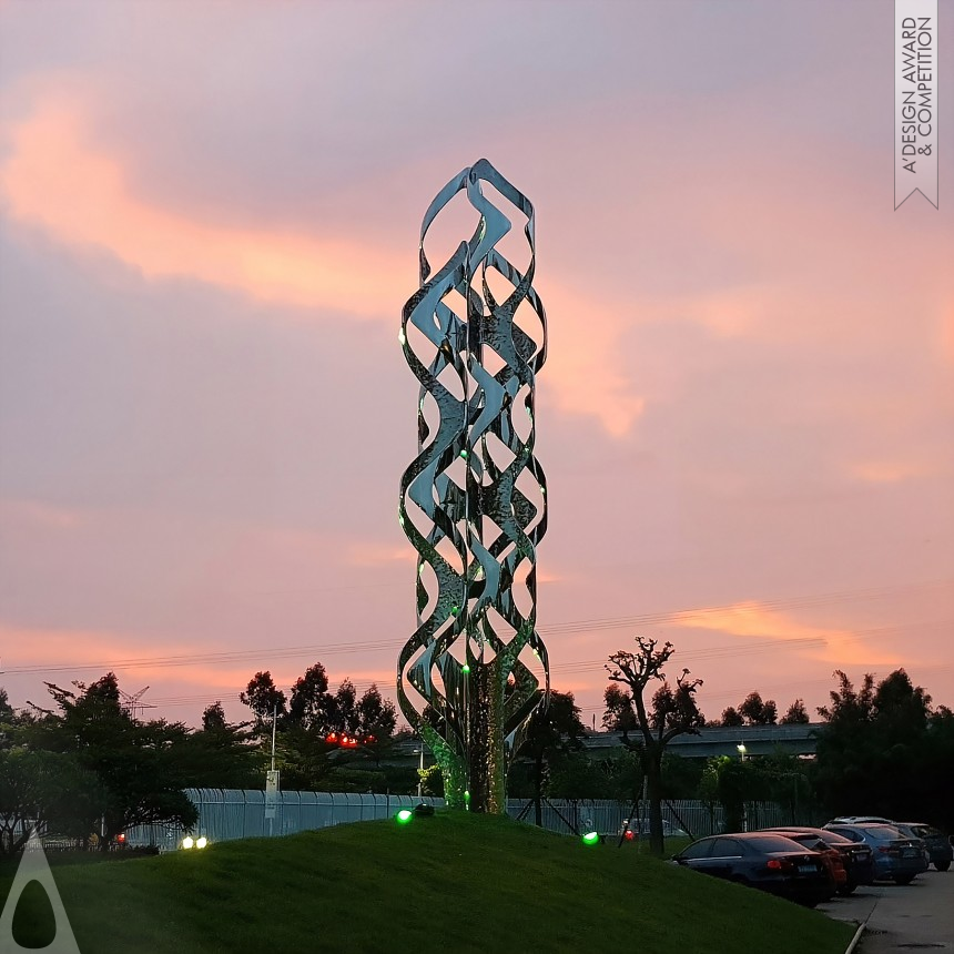 Golden Fine Arts and Art Installation Design Award Winner 2024 Infinite Bloom Public Art 