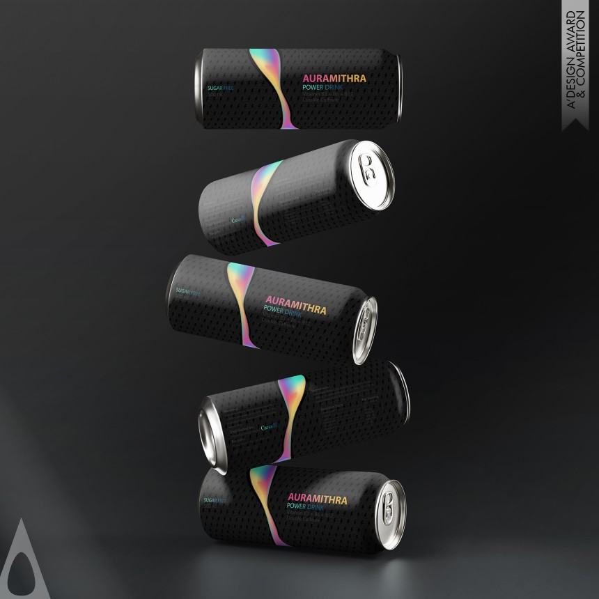 Arvin Maleki's Auramithra Power Drink Packaging