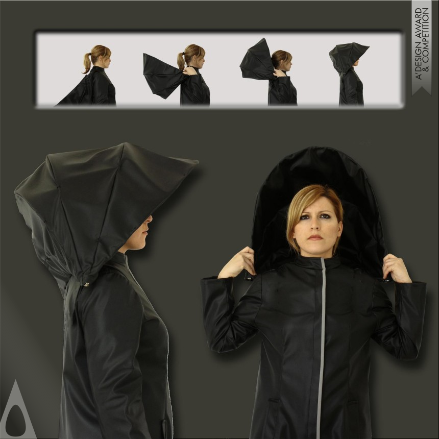 Silver Fashion, Apparel and Garment Design Award Winner 2012 Umbrella Coat Raincoat 