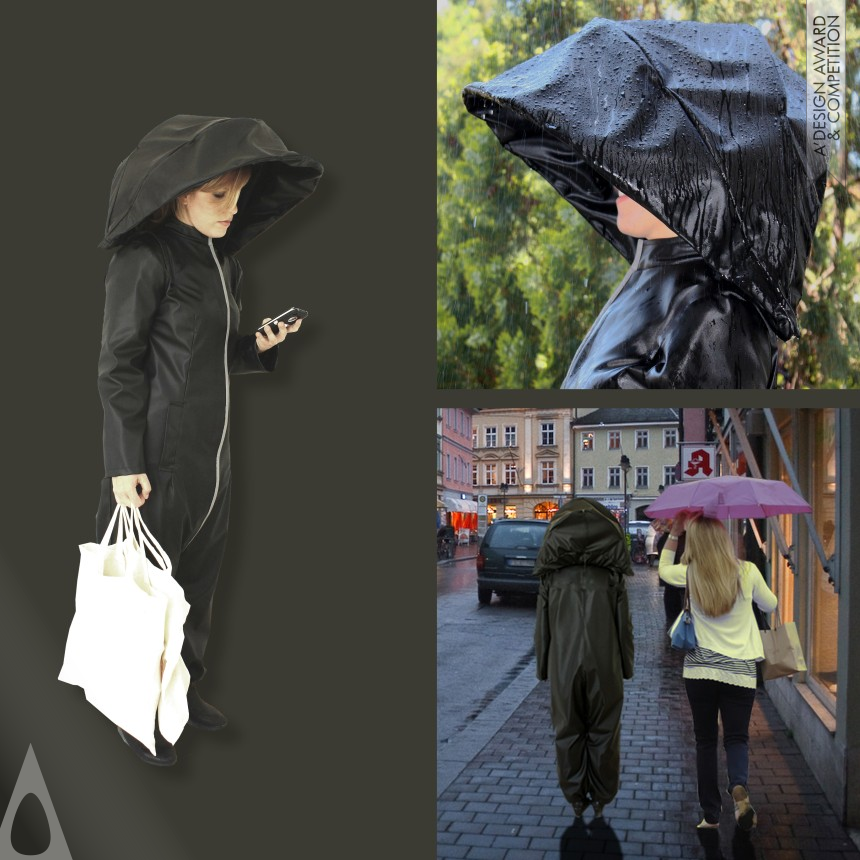 Umbrella Coat - Silver Fashion, Apparel and Garment Design Award Winner