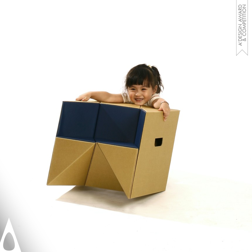 Daisuke Nagatomo & Minnie Jan's S-Cube Stool, child chair, and step