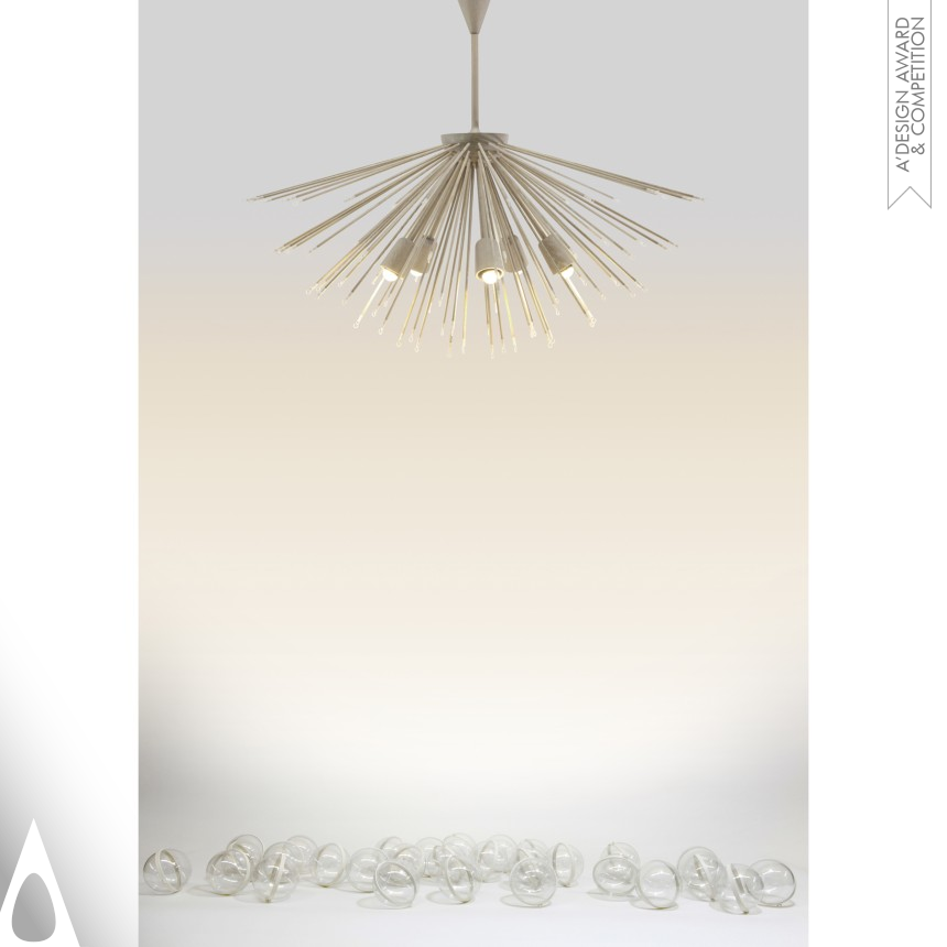 Golden Lighting Products and Fixtures Design Award Winner 2012 Capsule Lamp Pendant lamp with hanging capsules 