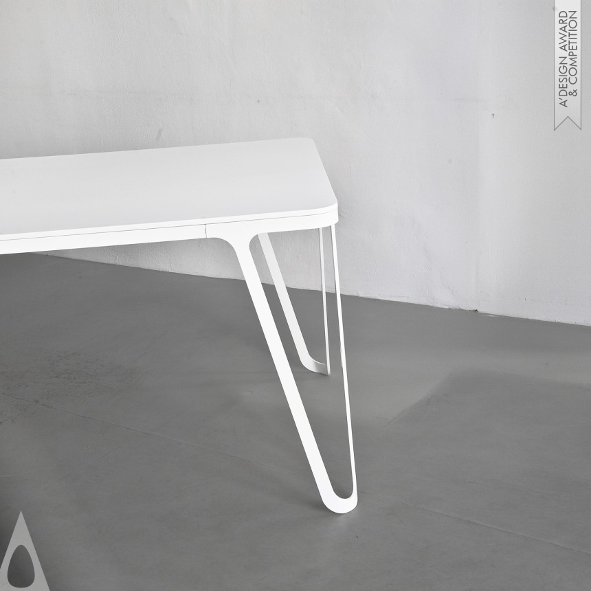 Aluminium Table designed by Sebastian Scherer