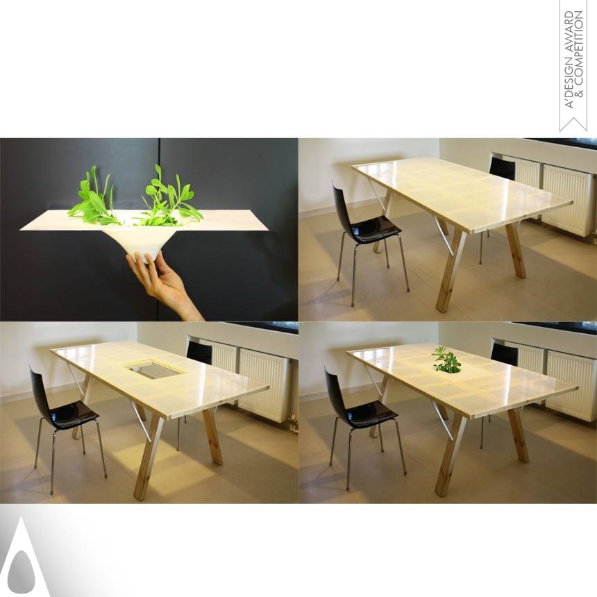 Athanasia Leivaditou's Dining table and beyond Table with adjustable tabletop