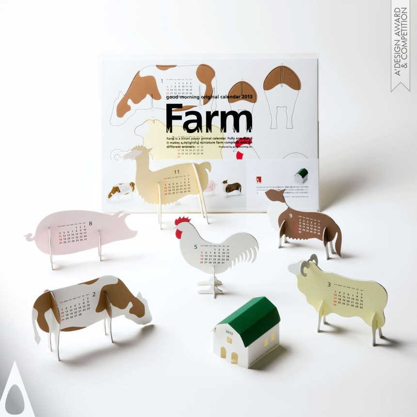 Platinum Graphics, Illustration and Visual Communication Design Award Winner 2013 Calendar 2013 “Farm” Calendar 