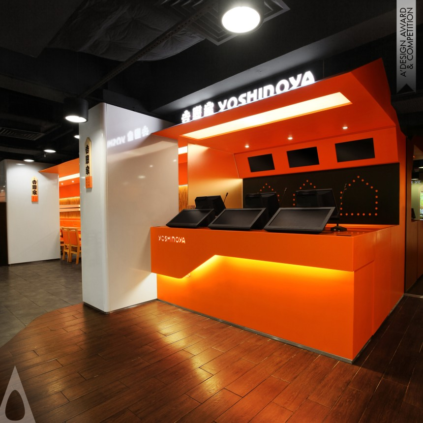 Golden Interior Space and Exhibition Design Award Winner 2013 Yoshinoya Fast Food Restaurant 