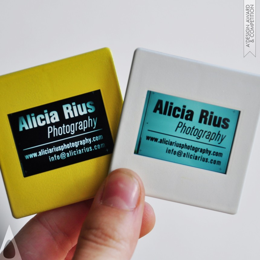 Platinum Graphics, Illustration and Visual Communication Design Award Winner 2013 Alicia Rius Photography  Business card  