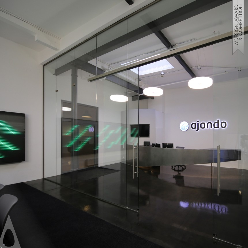 Golden Interior Space and Exhibition Design Award Winner 2014 ajando Next Level CRM  Corporate Architecture Concept 