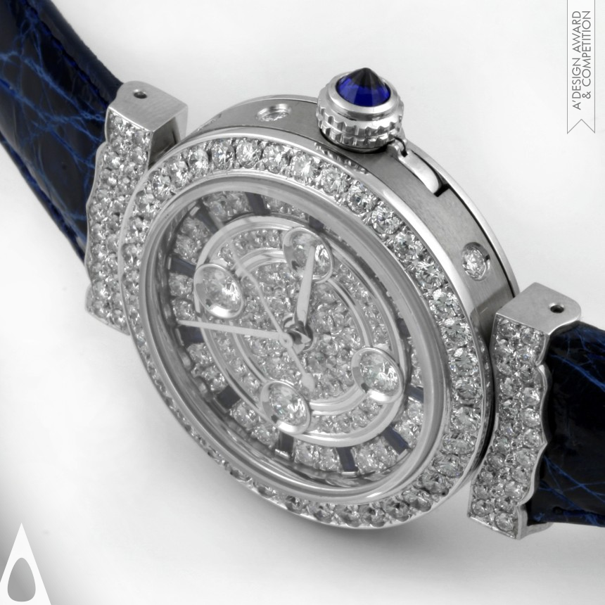 Silver Jewelry Design Award Winner 2013 Magnum Opus Blue Watch 