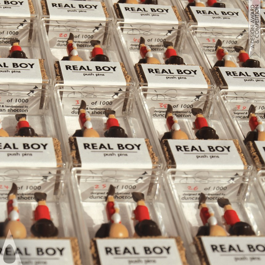 Duncan Shotton's Real Boy Push Pins / Thumb Tacks