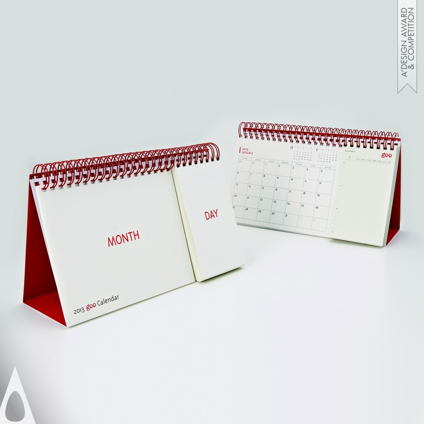 2013 goo Calendar “Month & Day” - Silver Graphics, Illustration and Visual Communication Design Award Winner