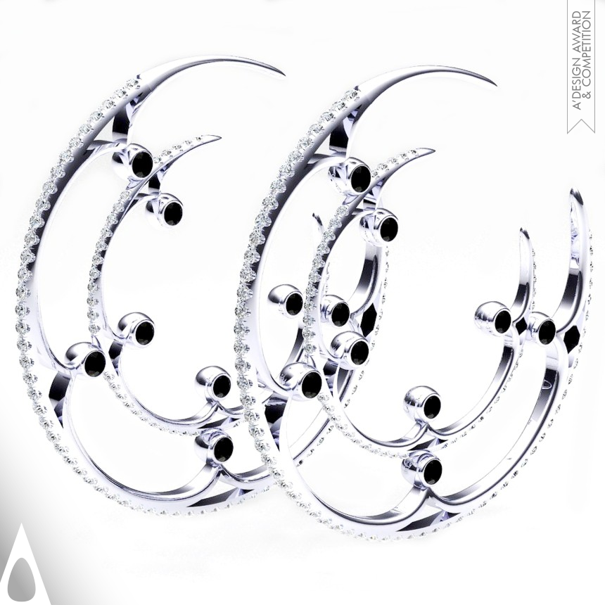 Silver Jewelry Design Award Winner 2013 Eclipse Hoop Earrings Jewelry-Earrings 