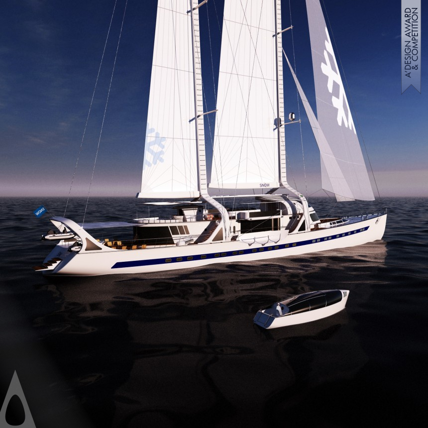 Golden Yacht and Marine Vessels Design Award Winner 2013 Snow Sailing Yacht 