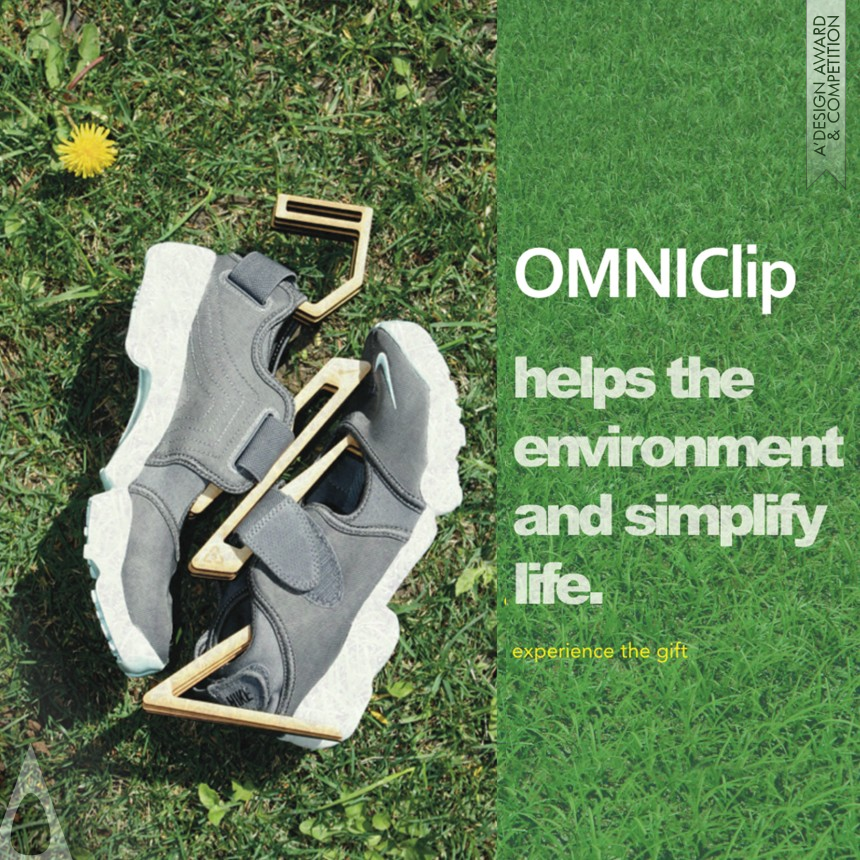 Silver Packaging Design Award Winner 2014 OMNI CLIP Sustainable Shoe Holder 