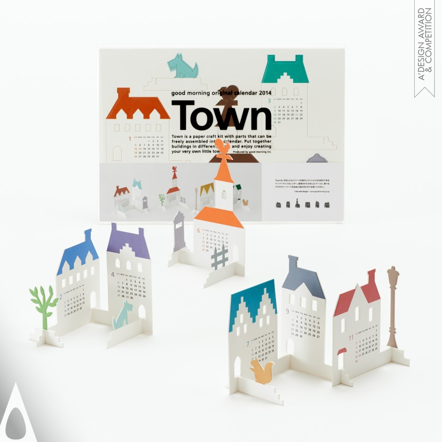 Platinum Graphics, Illustration and Visual Communication Design Award Winner 2014 Calendar 2014 “Town” Calendar 