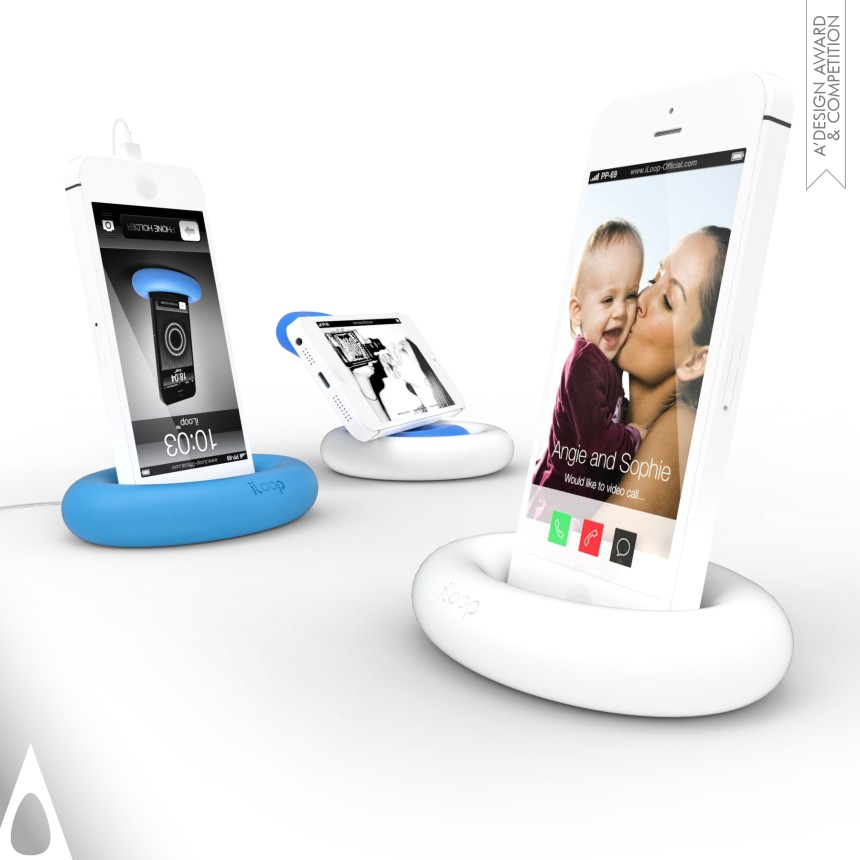 Silver Toys, Games and Hobby Products Design Award Winner 2014 iLoop Smartphone Holder/Stand 