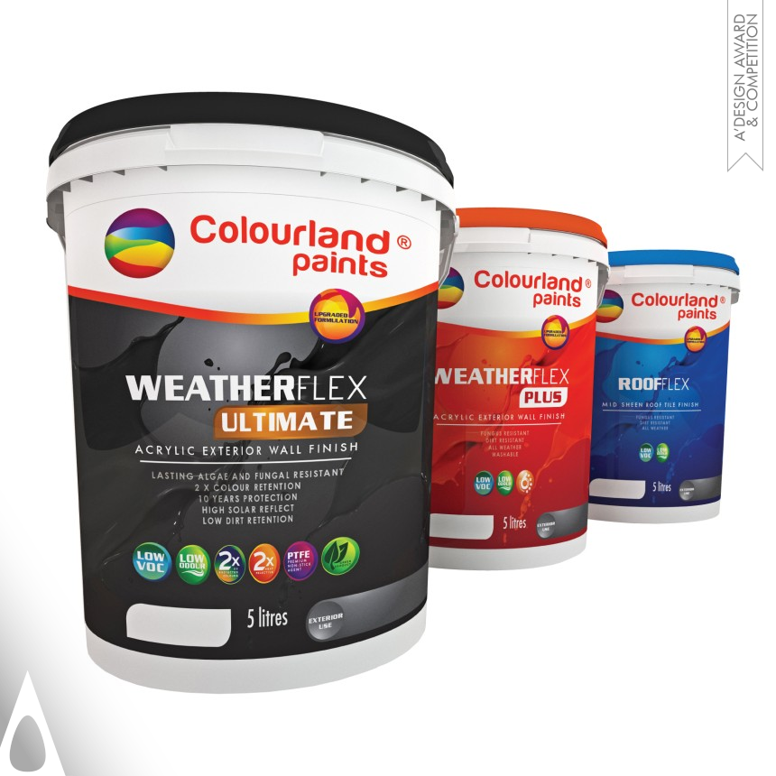 Iron Packaging Design Award Winner 2014 COLOURLAND PAINTS - LIVE UP IN COLOURS  Brand New Packaging Design For Paints 