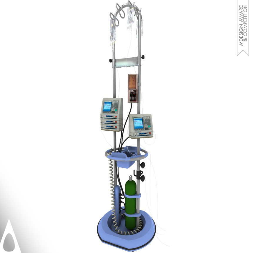 Iron Medical Devices and Medical Equipment Design Award Winner 2014 Safepole Hospital IV Pole 