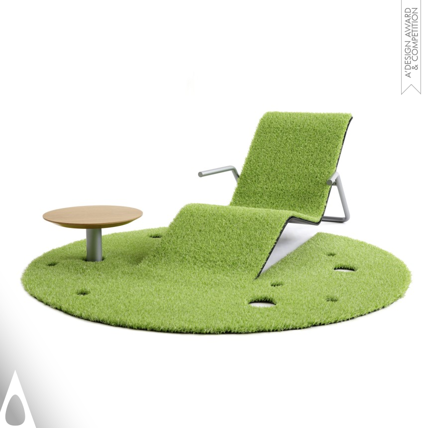 Silver Furniture Design Award Winner 2014 Turf Rug Lounger Lounge chair 